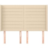  Uzglavlje s ušima krem 147x16x118/128 cm od tkanine | shoptok.hr