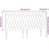  Uzglavlje s ušima tamnosivo 183x23x118/128 cm baršunasto | shoptok.hr