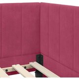 vidaXL Kotna postelja z vzglavjem vinsko rdeča 90 x 200 cm Žamet, (5000069496) | Shoptok.si