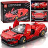  Tehnički blokovi Futuristički automobil CRVENA podizna vrata 275 dijelova ZA5794 | shoptok.hr