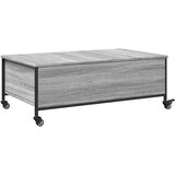  Stolić za kavu s kotačima siva boja hrasta 91x55x34 cm drveni | Eponuda.com
