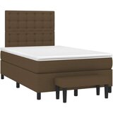  Krevet box spring s madracem tamnosmeđi 120 x 190 cm od tkanine | shoptok.hr