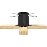  Stalak za božićno drvce Crna 50 x 50 x 16 cm Čvrsto borovo drvo | shoptok.hr