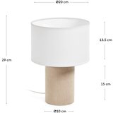 Kave Home Bijela/bež stolna lampa s tekstilnim sjenilom (visina 29 cm) Bianella – | shoptok.hr