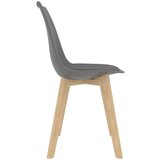  Jedilni stoli 2 kosa siva plastika, (20699738) | Shoptok.si