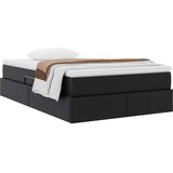  Krevet s madracem i skladištem Crna 120 x 190 cm Lažna koža | shoptok.hr