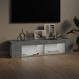 TV ormarić s LED svjetlima siva boja betona 135 x 39 x 30 cm | shoptok.hr