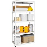 x Kovinski regal Futur 350 (v 180 x š 90 x g 60 cm, nosilnost 350 kg/polico, bele barve) | Shoptok.si