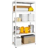 Metalni regal Futur 350 (D x Š x V: 60 x 90 x 180 cm, Nosivost: 350 kg/polica, Broj polica: 5 Kom., Bijela)