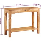  Konzolni stol 100 x 40 x 76 cm od masivnog bagremovog drva | shoptok.hr