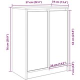 vidaXL Ormarić za cipele boja hrasta 57x34x76 cm konstruirano drvo | shoptok.hr