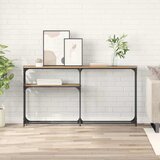 vidaXL Konzolnamizica Umetni hrast 145 x 22,5 x 75 cm Konstruiran les | Shoptok.si