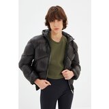 Trendyol Black Hooded Zipper Closure Inflatable Coat | shoptok.hr