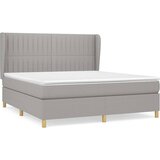  Krevet s oprugama i madracem svjetlosivi 180x200 cm od tkanine | shoptok.hr