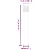  Vanjske podne svjetiljke 3 kom crna 110 cm nehrđajući čelik | Eponuda.com