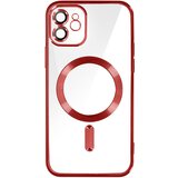 AVIZAR MagSafe ovitek za iPhone 12 Silikonska zašcita kamere Outline Chrome rdeca, (20575124) Cene
