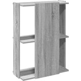  Regal za knjige s 3 razine siva boja hrasta 60x30x80 cm drveni | shoptok.hr