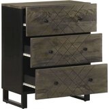 vidaXL Komoda 2 kom crna 60x33x75 cm Puno drvo Mango | shoptok.hr