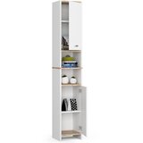 AKORD Beti Visoka Kopalniška Omara, 2 Vrata In 1 Odprt Predel, Bela, (5000332681) | Shoptok.si