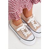 Boto Ladies Sneakers On A Platform With Golden Decorations Beige Fiorina | Shoptok.si
