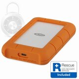 Lacie 2TB Rugged Secure 2,5" USB-C robusten zunanji HDD disk z enkripcijo | Shoptok.si