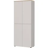Krem komoda u mat dekoru 80x197x40 cm Lissabon –
