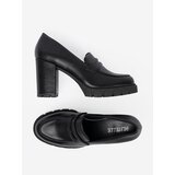 Shelvt Black loafers on a post with a trapper sole | shoptok.hr