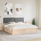  Krevetni okvir s tapiciranim uzglavljem Tamno siva 180 x 200 cm | shoptok.hr