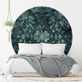  Okrugla fototapeta - Oriental carpet pattern: emerald ornaments and worn patterns 140x140 | shoptok.hr