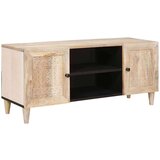 vidaXL TV ormar s policom Bijelo 105 x 33 x 46 cm masivno drvo manga Cijene