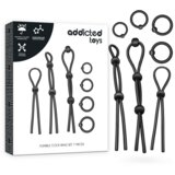 Addicted Toys FLEXIBLE SILICONE COCK RING SET 7 PIECES Cene