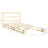  Okvir za krevet od paleta od masivne borovine 100 x 200 cm | Eponuda.ba