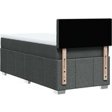 vidaXL Box spring postelja z vzmetnico temno siva 90x190 cm blago | Shoptok.si