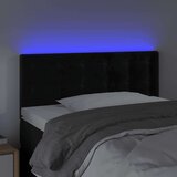  Uzglavlje crno 80 x 5 x 78/88 cm baršunasto | shoptok.hr