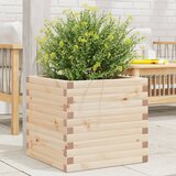 vidaXL Vrtno cvetlično korito 50x50x46 cm trdna borovina | Shoptok.si