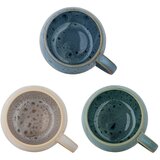 Bloomingville Modre/kremno bele skodelice v kompletu 3 ks iz kamenine 420 ml Harriet – | Shoptok.si