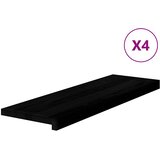  Gazišta stepenice 4 kom tamnosmeđi 80x30x2 cm masivna hrast | shoptok.hr