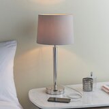  Endon 72175 - Stona lampa sa USB portom SYON 1xE14/40W/230V sjajni hrom/bež | Eponuda.com