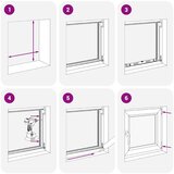 vidaXL podrumski prozor "RISOR" 50x50 cm Okretno-nagibni DIN lijevi bijeli | shoptok.hr