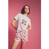Defacto 2 piece Regular Fit Mickey & Minnie Licensed Knitted Sets