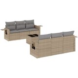  7-dijelni set vrtnih sofa od poliratana s jastucima bež | shoptok.hr