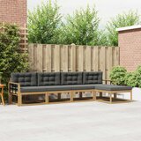  Set vanjskih sofa 4 kom. Bijela i antracit Poliester | shoptok.hr