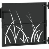 vidaXL Vrtna vrata Crna 105 x 100 cm Čelik s praškastim premazom | shoptok.hr