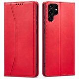  Modni etui/ovitek za Samsung S22 Ultra, magnet, Rdeč | Shoptok.si