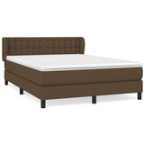  Box spring postelja z vzmetnico temno rjava 140x200 cm blago, (20898695) | Shoptok.si