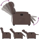  Naslonjač od umjetne kože smeđi | shoptok.hr