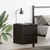 vidaXL Stenska nočna omarica 2 kosa črni hrast 38x34x40 cm Cene