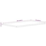 vidaXL Kupaonska radna ploča 100x60x2 5 cm pravokutna od drva bagrema | shoptok.hr