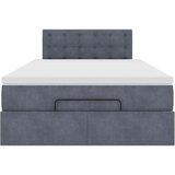 vidaXL Okvir kreveta s madracem tamnosivi 120x200 cm baršunasti | shoptok.hr