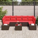  Vrtna sedežna garnitura 8 pcs Rjava Poly ratan, (5000063045) | Shoptok.si